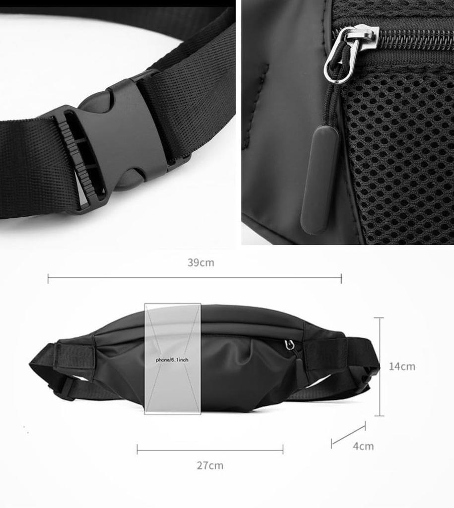 Beatus Waterproof Waist Lightweight and for Running and Men and Women Bag, Compact, Walking, (Gray)