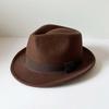 Jazz Hat Classic Fedora Hat Solid Color Vintage Trilby Cap Soft Elegant Wool Felt Hat Autumn Winter