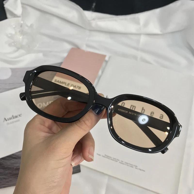 New Fashion Oval Sunglasses Women Designer Personality Korean Hip Hop Retro Sun Glasses Female Oculos De Sol