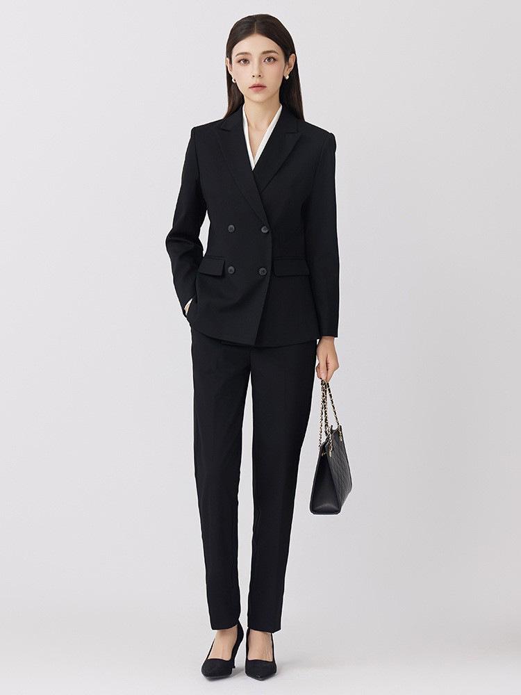 

Женский профессиональный блейзер высокого класса на шести пуговицах – Формальная деловая одежда для осени/зимы M