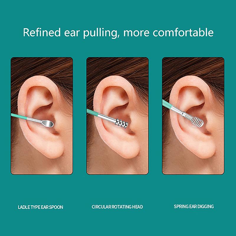 

6 шт./компл. инструмент для чистки ушей, инструмент для удаления ушной серы, кюретка для удаления ушной серы, ложка для чистки ушей для ухода за ушами B