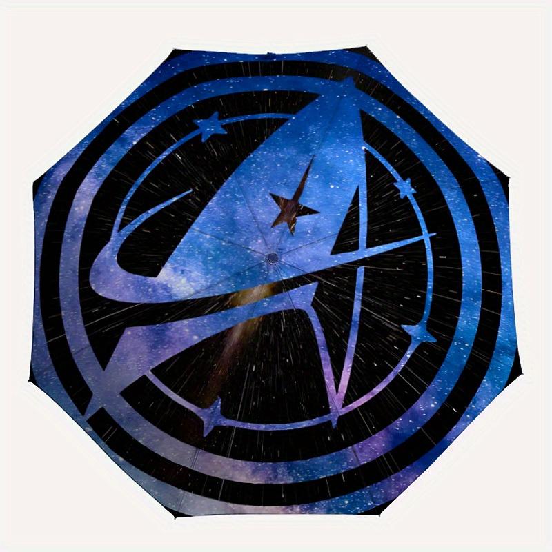 Складаний парасолька STAR TREK, Парасолька для подорожей, Міцний пластиковий та залізний каркас, Підходить для вулиці та щоденного використання, a0818126