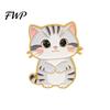 Animal Pin Decorative Brooch Enamel Cartoon Cat Shape Zinc Alloy Lapel Sweater Dress Suit Badge Versatile Outfit Accessory Design