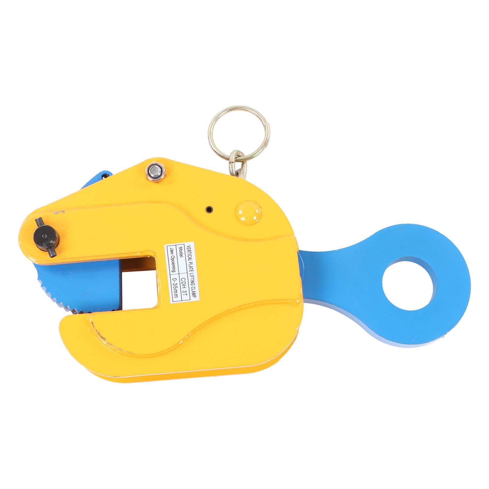 

Vertical Plate Clamp 3T 6614lbs Load Capacity 35mm Jaw Opening Steel Plate Lifting Clamp with Self Locking