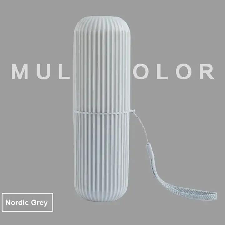 

Travel Toothbrush Holder,Portable Toothbrush Case for Traveling,Camping,Business Trip and School,Multifuction Plastic Toothbrushes Toothpaste сірий