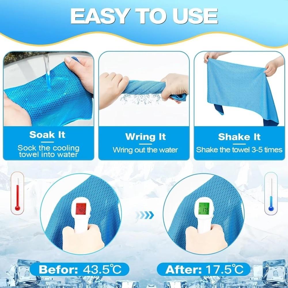Ultra Soft Cooling Towel Breathable Bath Beach Towel New Ice Wipes  Summer