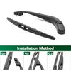Wiper 14" Rear Wiper Blade & Arm Set For Honda Fit Jazz GK GH GP 2013 - 2020 Windshield Windscreen Tailgate Window Brush