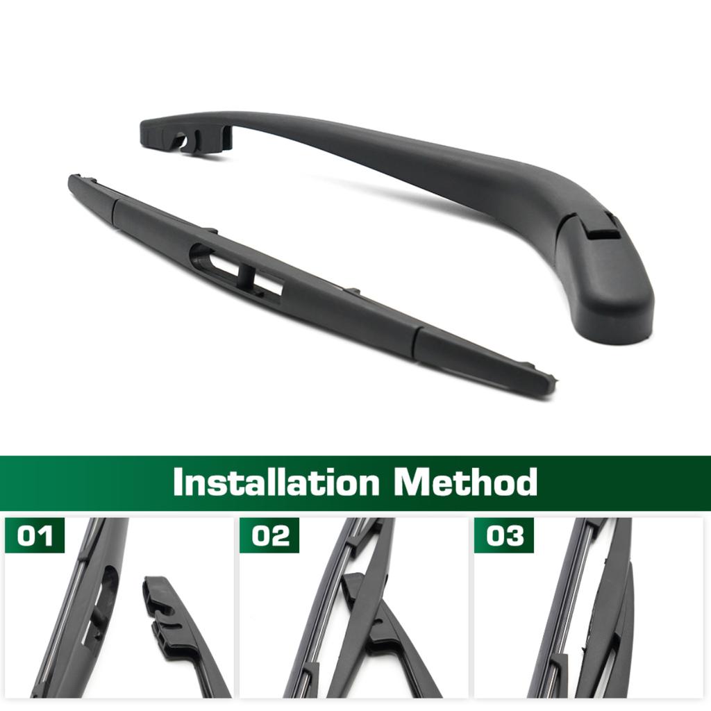 Wiper 14" Rear Wiper Blade & Arm Set For Honda Fit Jazz GK GH GP 2013 - 2020 Windshield Windscreen Tailgate Window Brush