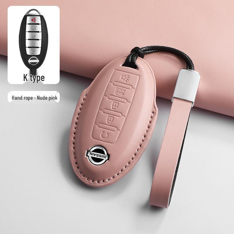 Pinke Schlüsselhülle für Nissan Patrol Y62 5-Tasten Smart-Schlüssel (2018-2019)