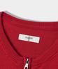 Yujen Minimal Round Neck Two-Way Knit Zip-Up_Red