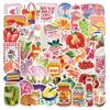 50PCS Mediterranean Tomato Art Aesthetic Stickers Laptop Graffiti Room Skateboard Waterproof Scrapbooking Phone Sticker Decals