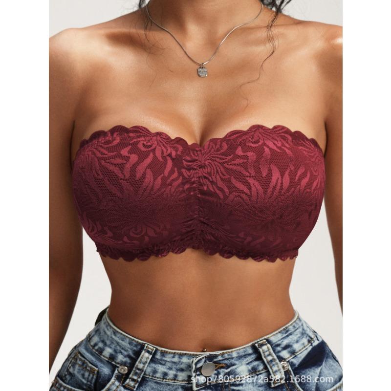 Spitzen-Trägerloser Bandeau-BH Unsichtbares Rückenfreies Bralette Für Damen
