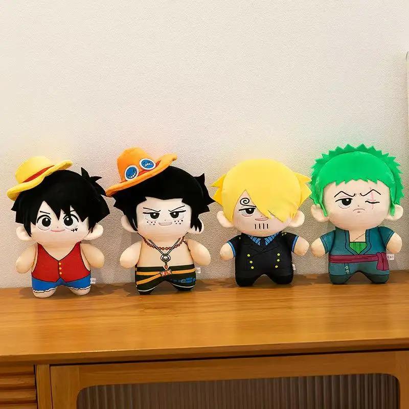 Anime Plush Toys Luffy Zoro Ace Sanji Plush Toy Doll Backpack Hangings Kid Christmas Gift Toys Cute Doll Birthday Gifts