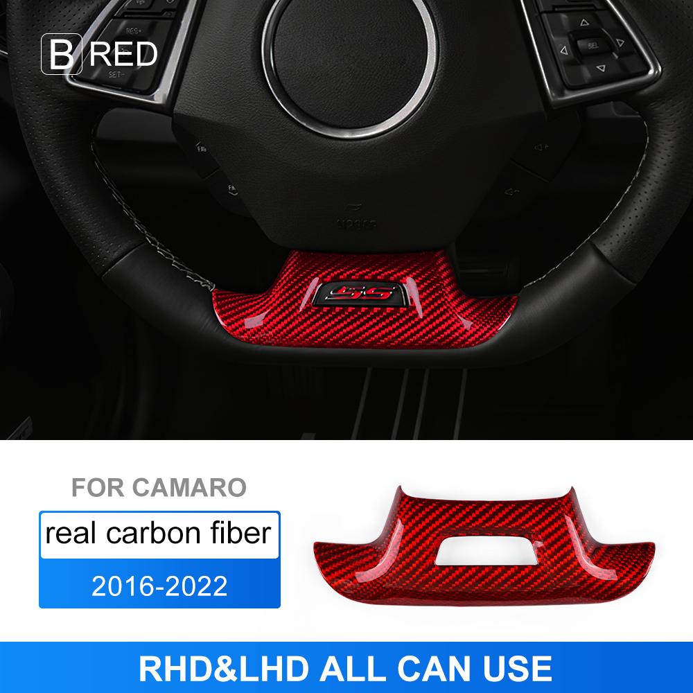 Наклейка на руль автомобиля из настоящего твердого карбона для Chevrolet Camaro 2016 2017 2018 2019 2020 2025 2025.