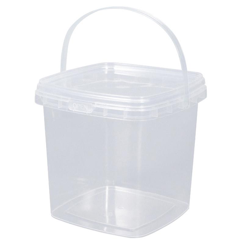 280 ml/500 ml/1 l/2 l Plastový kbelík s víkem a uchem Nádoba na skladování potravin