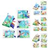 Ocean Animals Tail Cloth Book English Baby Early Education Tearable Sound Paper