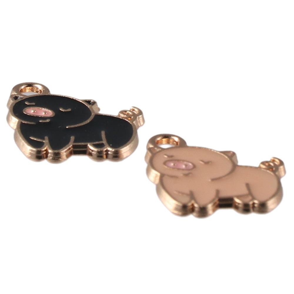 Piggy Pig Charms Pig Dangle Charm Necklace Cute Animal  DIY Jewelry Making