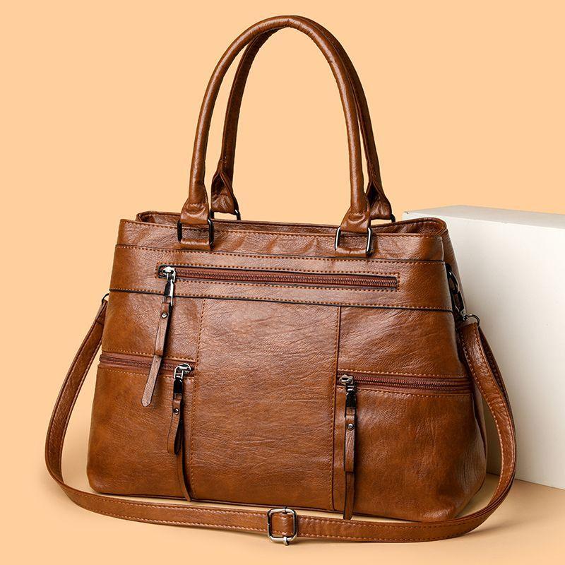 Nowa Modna Retro Casualowa Torba na Ramię Crossbody dla Kobiet Prosta i o Dużej Pojemności