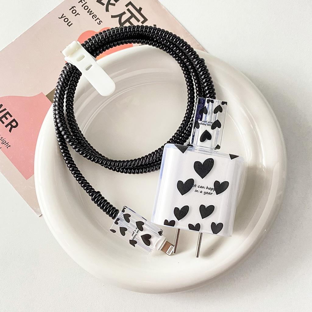 Geeignet für Apple Datenkabel Schutzhülle Ladegerät 20W Schnellladung bruchsicher Kabelaufwickler Niedliches Blume Tier Fortgeschritten