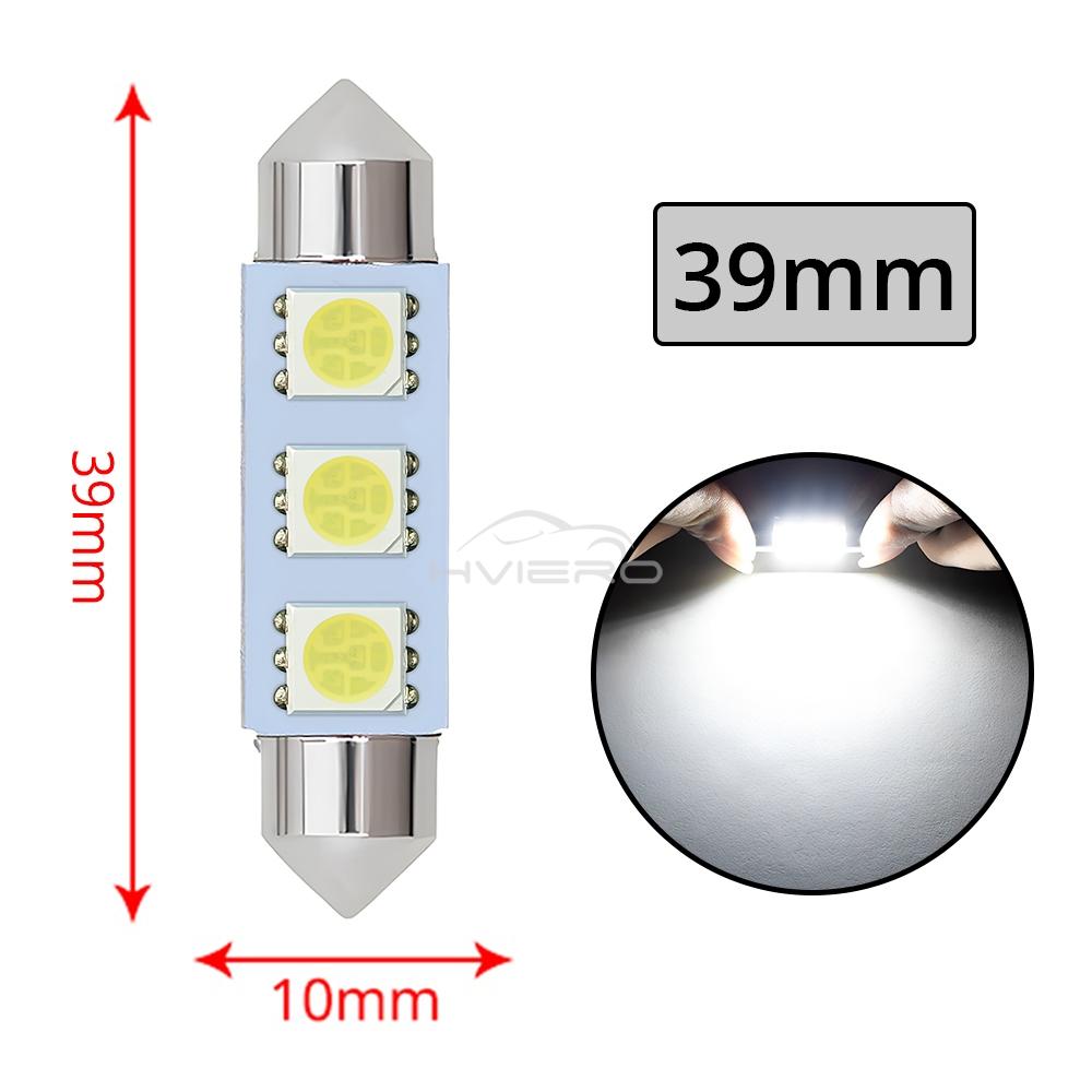 1/2/4/10PCS Auto C5w C10w License Plate LED Dome Festoon Door Lights Car Interior Trunk Reading Ceiling Lamp 5050 31/36/39/41mm