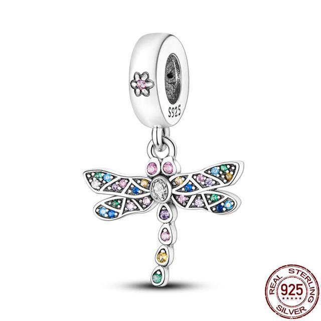 Argent Sterling 925   Perle Charm S'adapte lBracelet Collier Femmes Pendentif Caméléon Bijoux Fins DIY