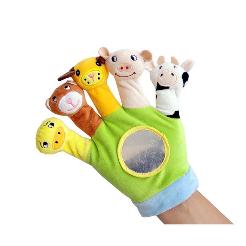Infant 0-1 years old Baby Fabric Finger Doll Newborns Animal Hand Puppet Gloves Play Toys