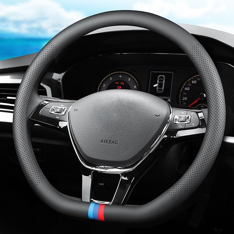 Wildflower Steering Wheel Cover, Flower Car Accessory For Diverse Cars, Steering Wheel Cover Non-Slip Breathable Fabric Absorbing Sweat Universal Car