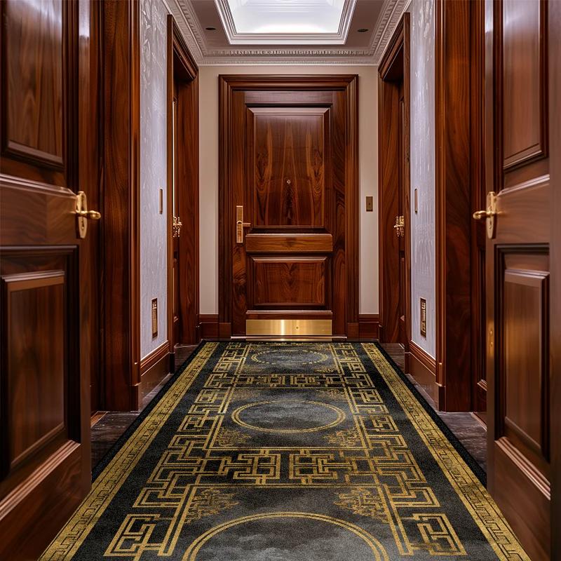 Retro Nordic Aisle Carpet Runner Non-slip Long Corridor Mats Washable Porch Entry Doormat Luxury Living Room Hallway Area Rugs