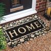 Anti-slip doormat, pebble design - waterproof, stain-resistant, machine-made rectangular floor mat for indoor/outdoor entrances