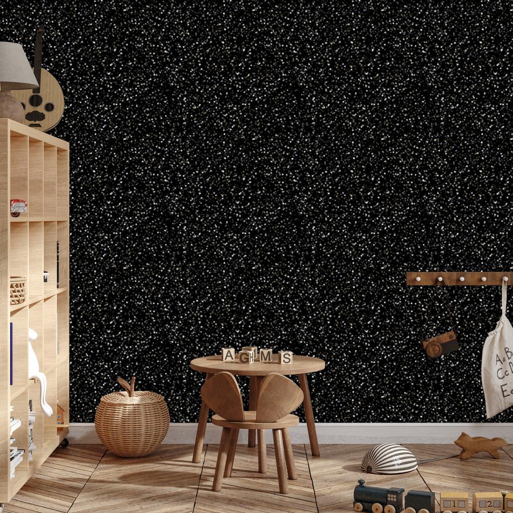 Black glitter wallpaper, black and graphite, black background, 50x1000