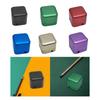Pool Chalk Holder Square Small Aluminum Alloy Portable Billiard Chalk Carry Case Storage Box Container Billiards Accessories