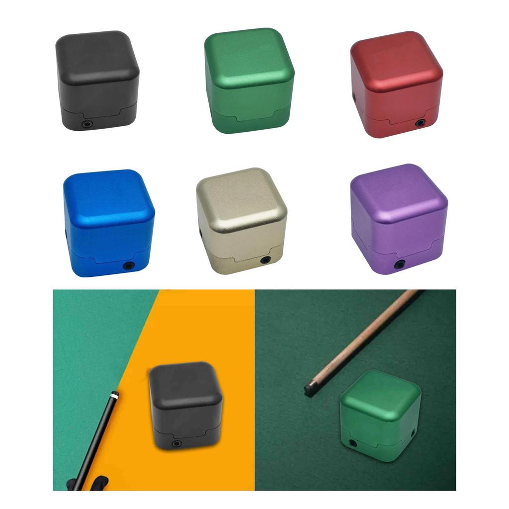 Pool Chalk Holder Square Small Aluminum Alloy Portable Billiard Chalk Carry Case Storage Box Container Billiards Accessories