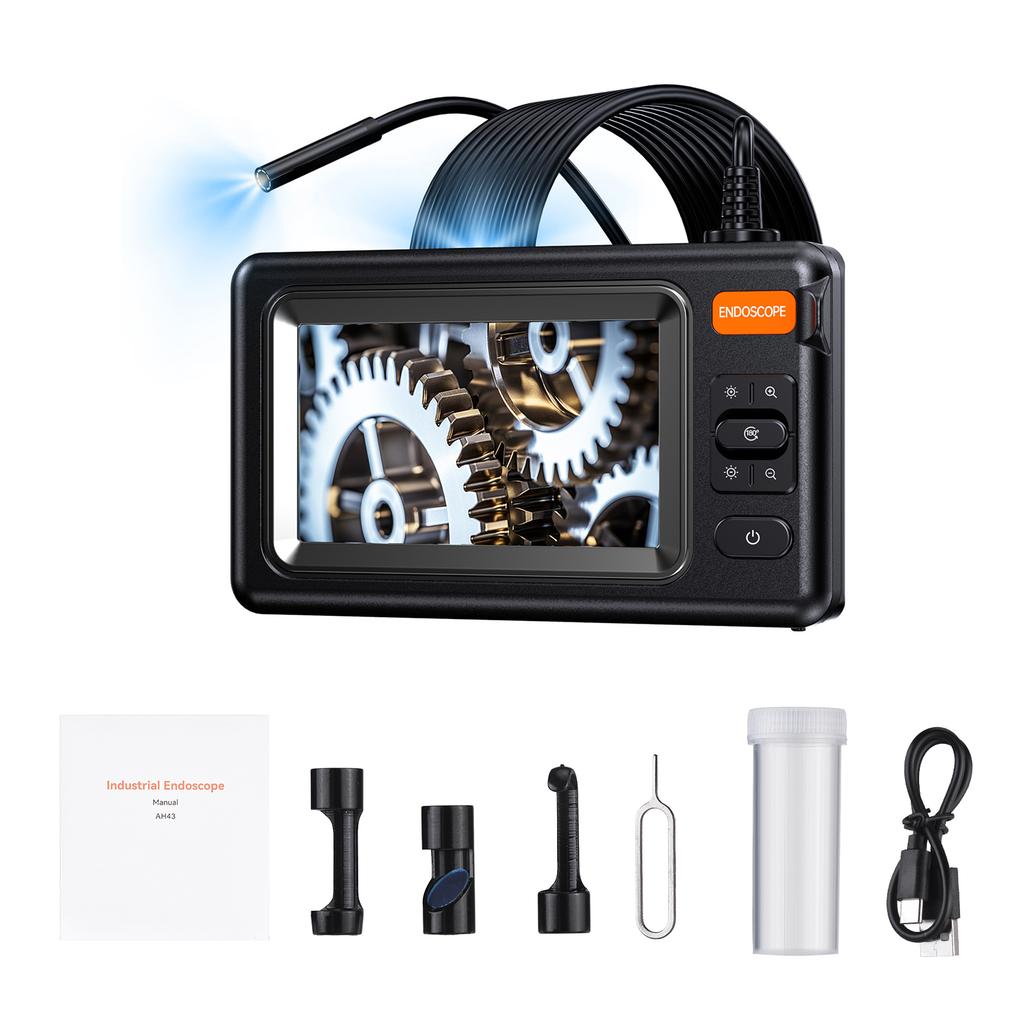 Industrial 1080P Sewer Inspection Camera with 6 LED Lights 4.3 Inch HD IPS Screen Realtime Monitor