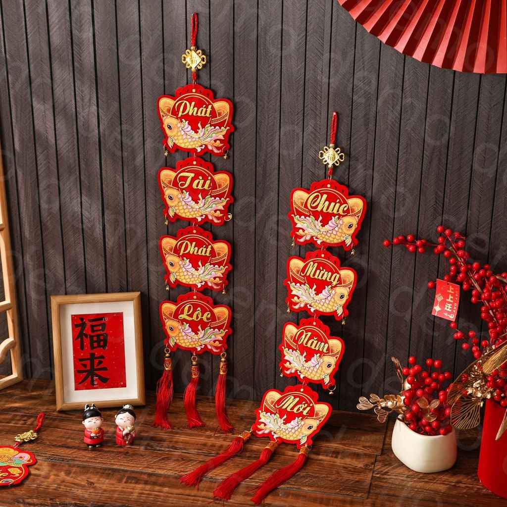 Vietnamese Hanging Ornament 2026 New Year Decorations Chinese Spring Festival Pendant Window Door Couplets Party Accessories