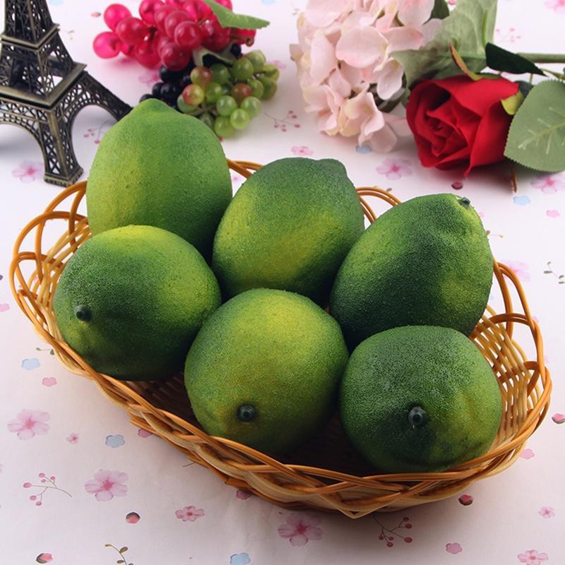 1/2/3Pcs Artificial Bubble Lemon Fruit Fake Theater Prop Staging Home Decor Faux Lemons