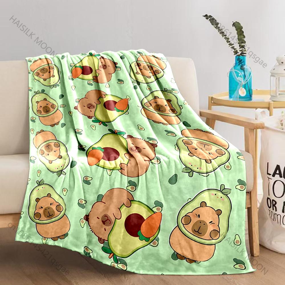 Verschiedene Größen Capybara Cartoon Decke Warm Weich Flauschig Überwurf King Size Luxus Überwurf Kinder Erwachsener Bett Sofa Decke Reise Überwurf