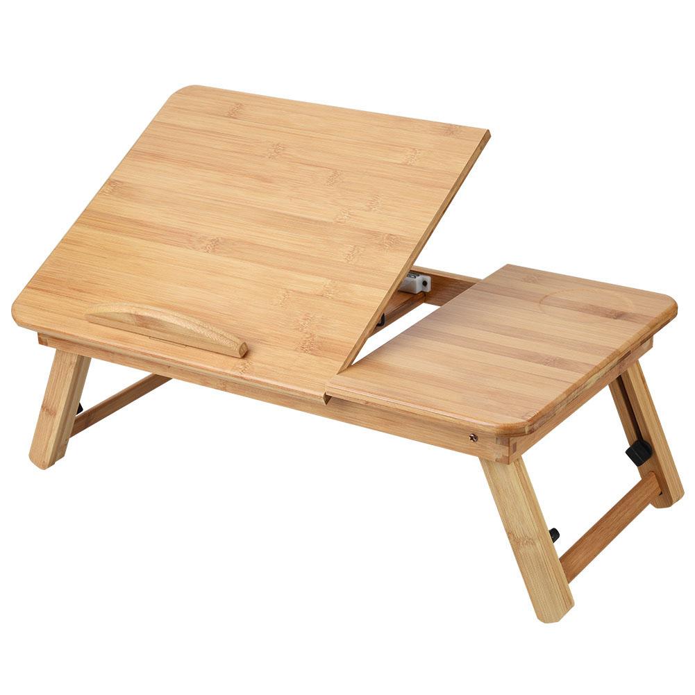 Taşınabilir Katlanabilir Ahşap Bambu Bilgisayar Dizüstü Bilgisayar Masası Kanepe Yatak Dizüstü Bilgisayar Standı 50*30