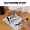 LED Light Stencil, Box Tracing Drawing Board Sketch   f1000 radio Mirror Reflection Phone Dimming