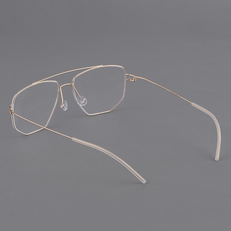 Denmark Men Double Beam Glasses Frame EDWIN Fashion Square Titanium Ultralight Eyeglasses Women Screwless Business Retro Eyewear