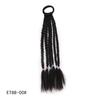 Colorful Children's Braided Wig Hair Clip with Double Ponytails