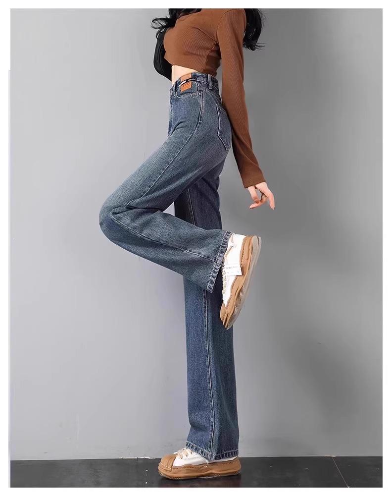 Women's 2025 High-Waisted Slimming Straight-Leg Jeans - Spring/Autumn Popular Petite Style
