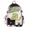 Personalized niche little crocodile expression bag schoolbag 2024 cross-border campus popular student schoolbag casual and simple