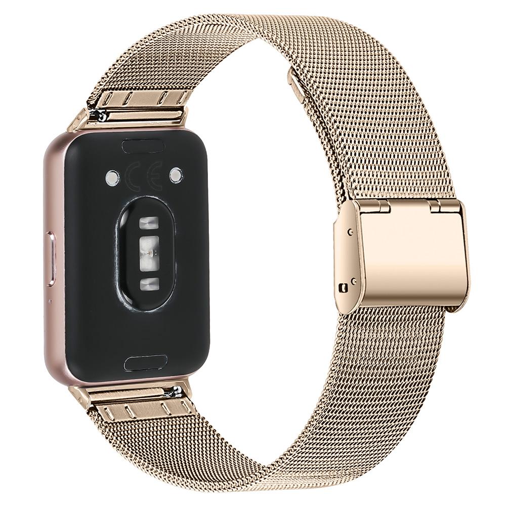 For Samsung Galaxy Fit3 SM-R390 Breathable Milanese Watch Band Stainless Steel Strap