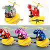 Cool Armed Duck In The Car Interior Decoration Yellow Duck with Helmet for Bike Motor with Strobe Light Car Accessories