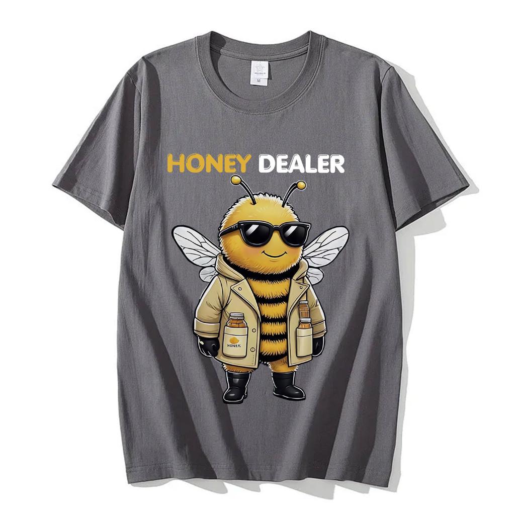 Honey Dealer Funny Bee Graphic T Shirt Men Women Fashion Y2k Clothing Tshirt Summer Casual Oversized Cotton Tshirts Streetwear