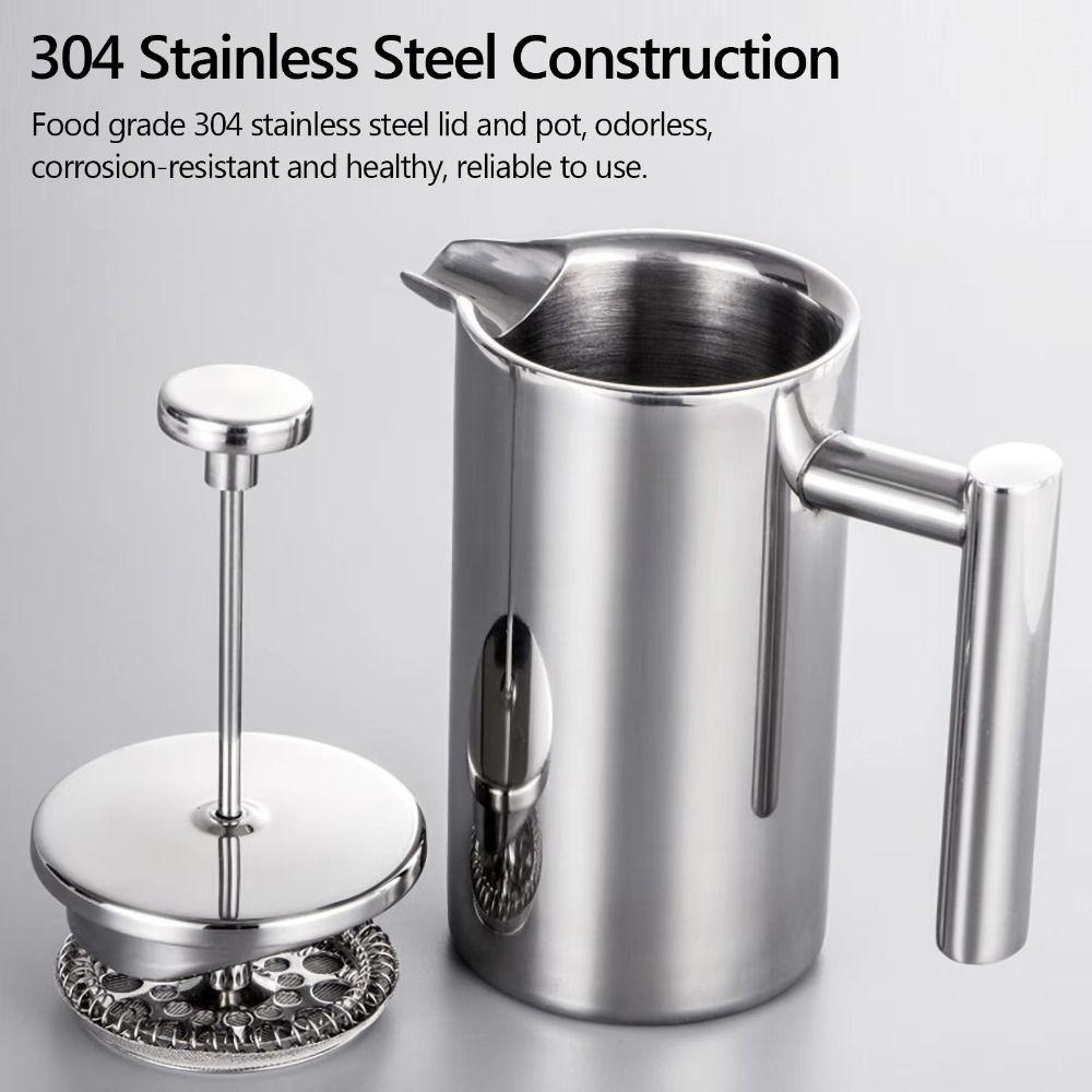 Double Wall French Press Coffee Maker 350/600/800/1000/1500ml Coffee Press Machine  Cafetiere