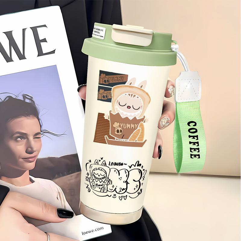 Slámkový hrnek na vodu Velká kapacita 316 Nerezová ocel Vysoká hodnota Termoska na dvojí pití Hrnek na kávu do auta