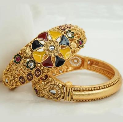 Gold Plated Copper Bangle Set
