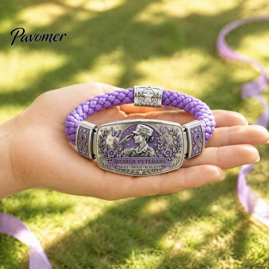 Regalo Romantico per Anniversario Camminata nella Fede Bracciale Intrecciato Donna, Uccello della Pace Floreale Delicato Fiore Charm Bracciale Smaltato, Cristiano Ispirazionale