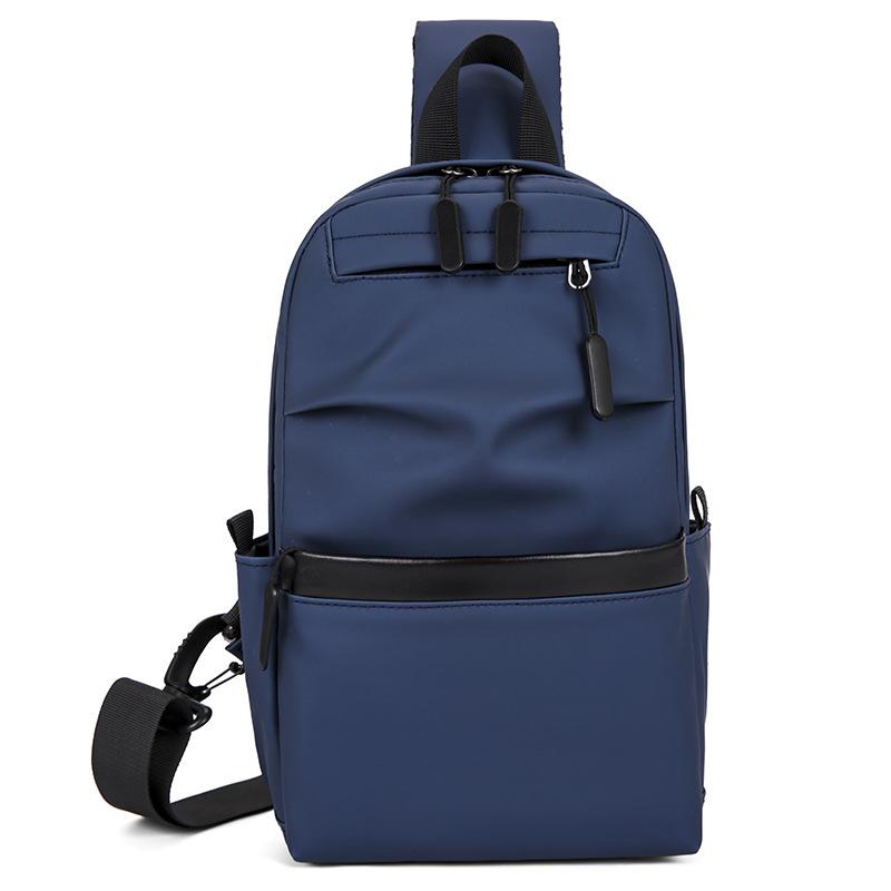 

Нагрудная сумка унисекс, простая сумка для хранения, легкий дорожный маленький рюкзак, сумка через плечо, модные повседневные сумки на одно плечо синий